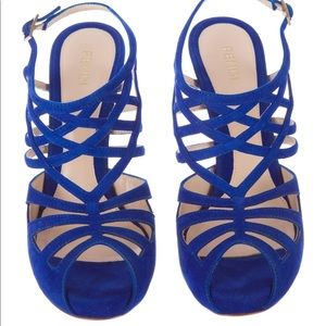 Fendi suede cage sandals